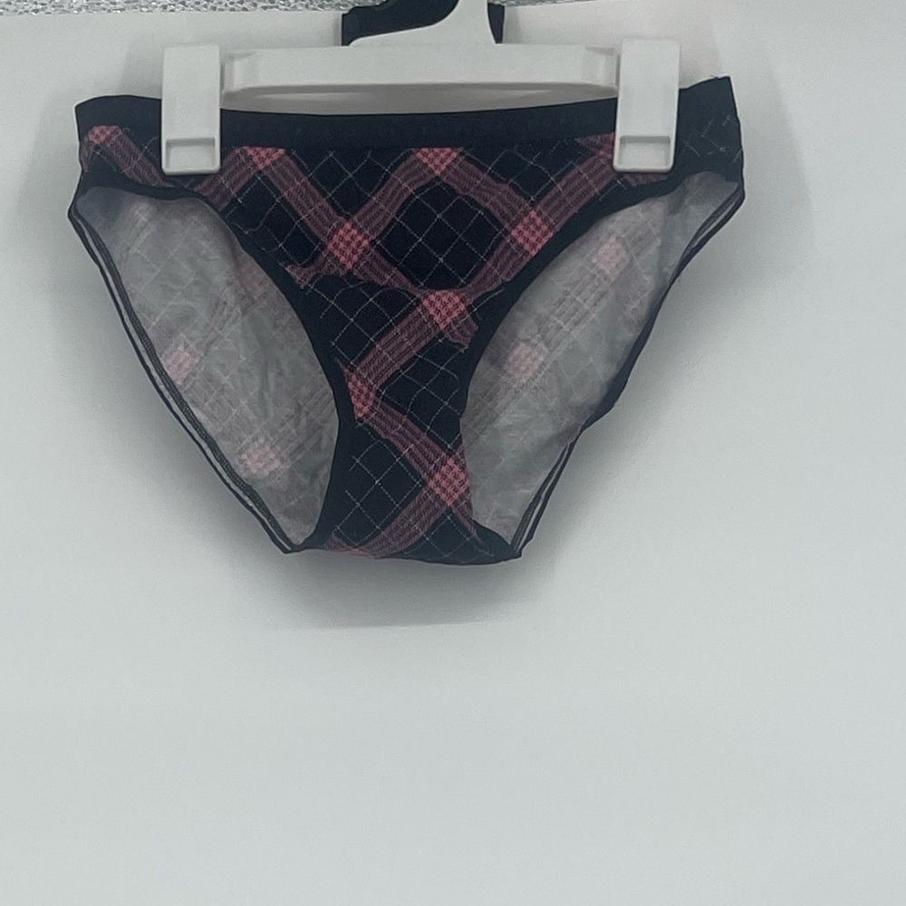Victoria’s Secret net pink black plaid panties